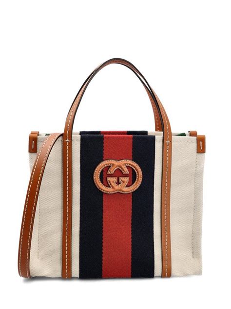 Gucci กระเป๋า Small tote bag with Interlocking G